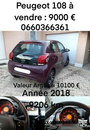 VEND PEUGEOT 108