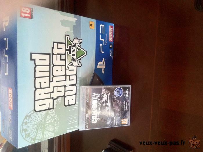 Vend PS3 slim 500 go neuve sous emballage + 2 jeux