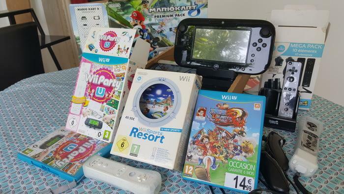 vends console WII U (mariokart premium pack) + jeux + accessoires quasi neuf