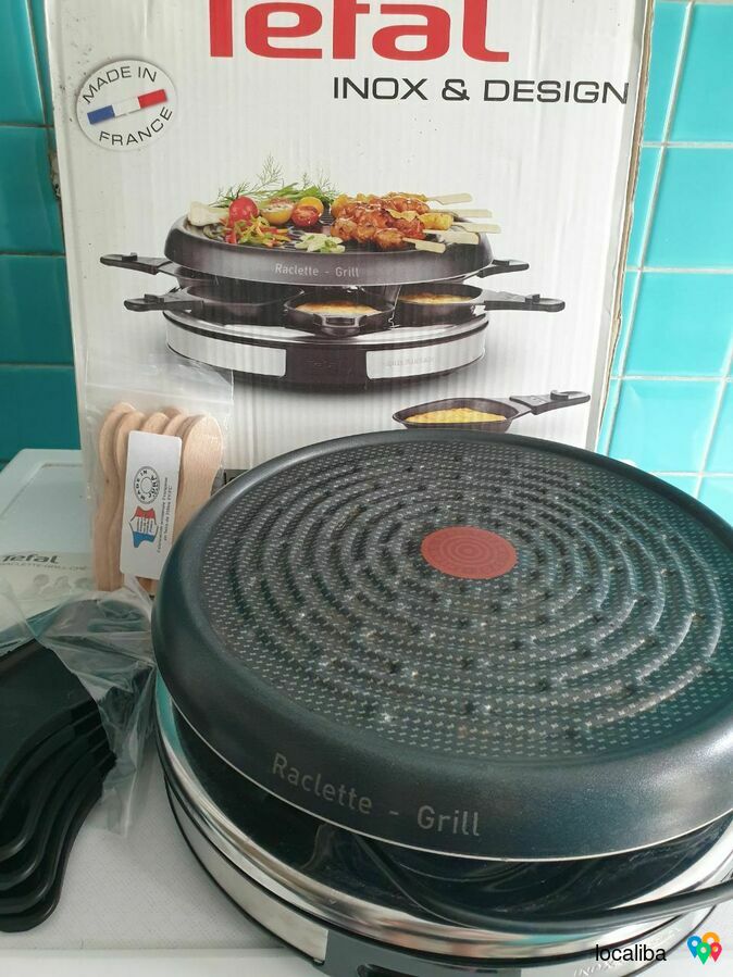 Tefal Appareil à Raclette et Grill Inox 6 personnes