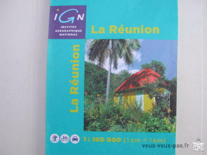 Carte IGN et Guide 52 balades REUNION