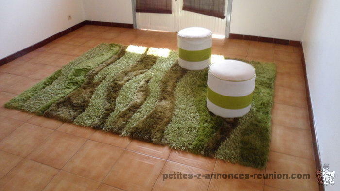 tapis et pouf assorti