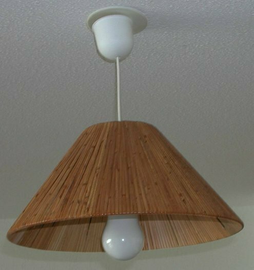 LUSTRE EN BAMBOU VERNI