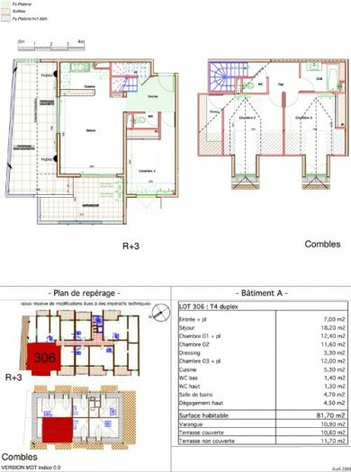 Appartement F4 duplex + 2 parkings - neuf -Saint Denis