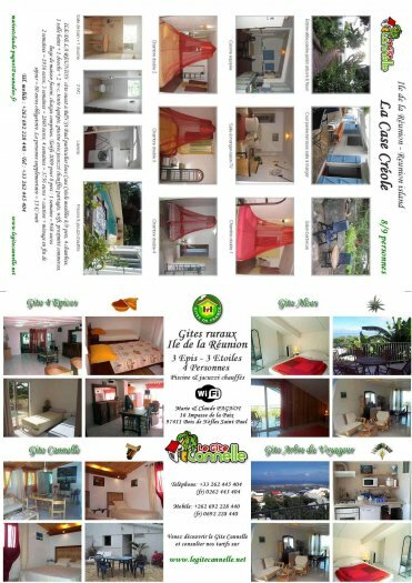 REUNION ISLAND RENTAL GITE swimming WIFI