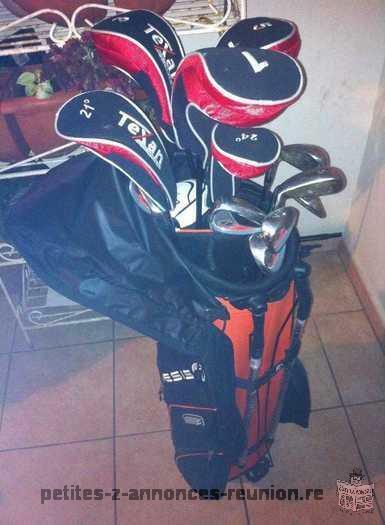 Sac et club golfeur et chaussures