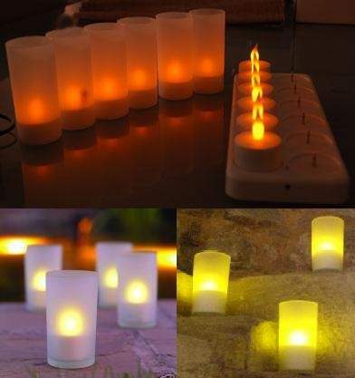 SUBLIME LOT DE 12 BOUGIES A LED POUR DECO DE TABLE, SOIREE, MARIAGE .