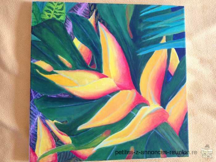 tableau acrylique Heliconia