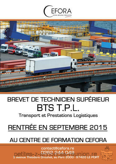 BTS TPL en alternance - SEPTEMBRE 2015