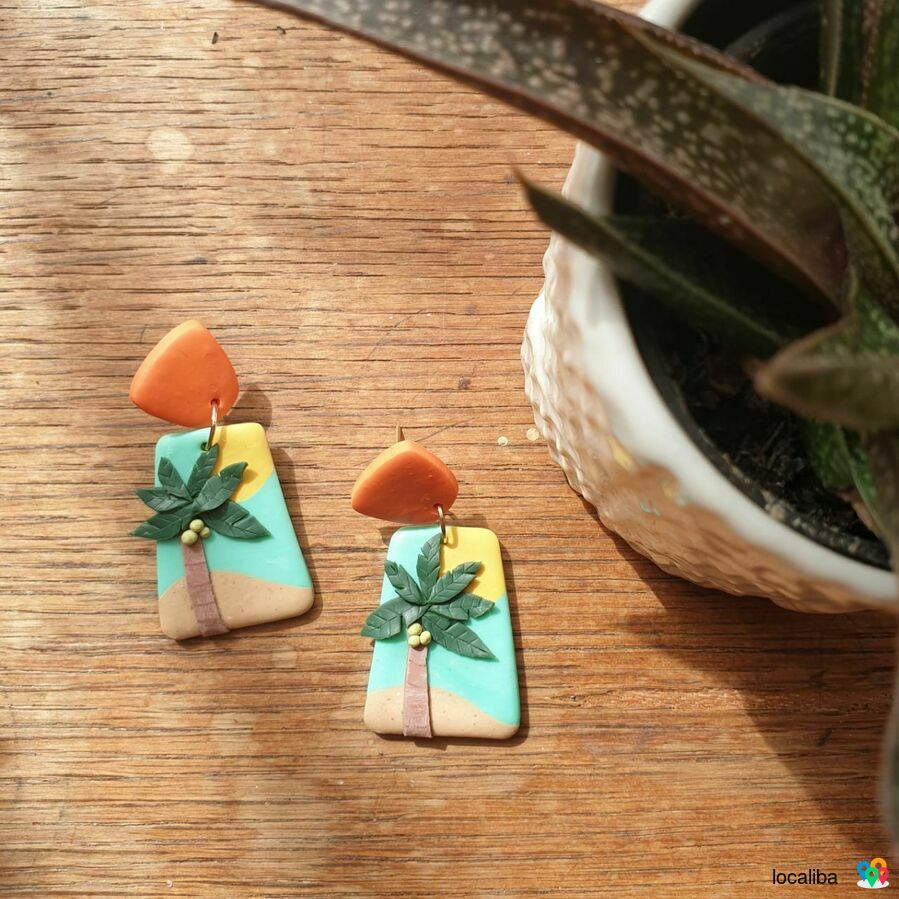 Earrings/handmade/tropical/beach/summer