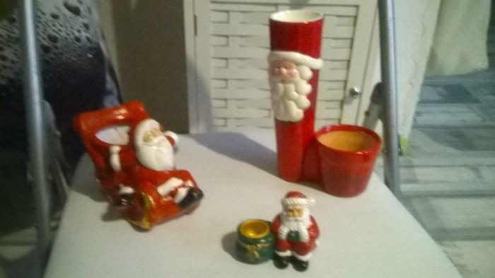 3 jolies décorations de Noel en céramique